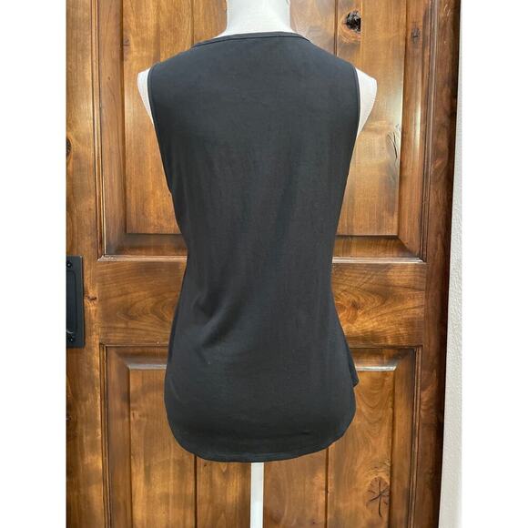 White House Black Market Bundle (2) of Blk/Wht Tie Tanks w/ Silver detail Medium - Picture 11 of 13